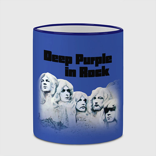 Кружка цветная Deep Purple In the rock / 3D-Синий кант – фото 2