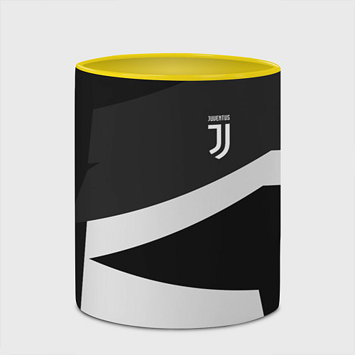 Кружка цветная FC Juventus: Sport Geometry / 3D-Белый + желтый – фото 2