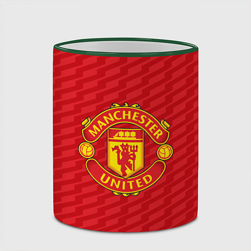 Кружка цветная FC Manchester United: Creative / 3D-Зеленый кант – фото 2