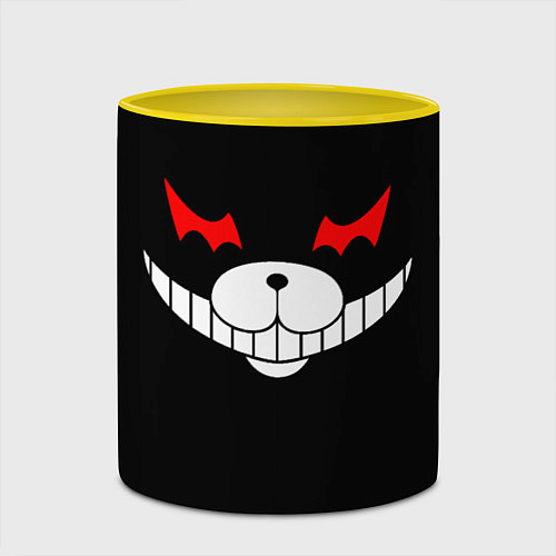 Кружка цветная Monokuma Black / 3D-Белый + желтый – фото 2