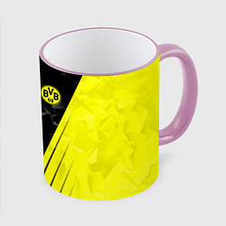 Кружка 3D FC Borussia Dortmund: Abstract, цвет: 3D-розовый кант