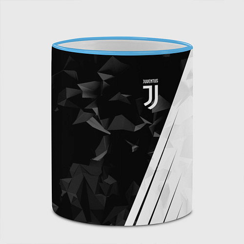 Кружка цветная FC Juventus: Abstract / 3D-Небесно-голубой кант – фото 2