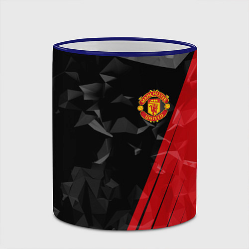 Кружка цветная FC Manchester United: Abstract / 3D-Синий кант – фото 2