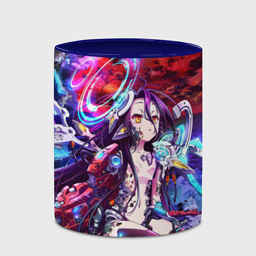 Кружка цветная No Game No Life Zero / 3D-Белый + синий – фото 2