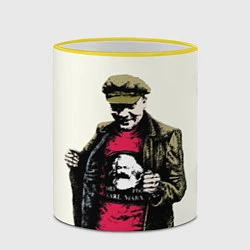 Кружка 3D Стильный Ленин, цвет: 3D-желтый кант — фото 2