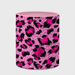 Кружка 3D Розовый леопард, цвет: 3D-белый + розовый — фото 2