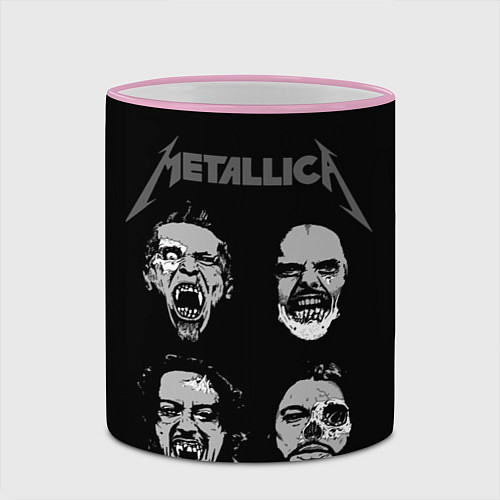 Кружка цветная Metallica Vampires / 3D-Розовый кант – фото 2