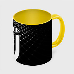 Кружка 3D FC Juventus: Black Lines, цвет: 3D-белый + желтый