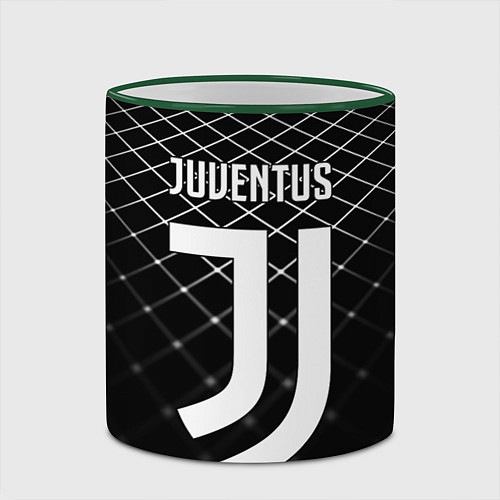 Кружка цветная FC Juventus: Black Lines / 3D-Зеленый кант – фото 2