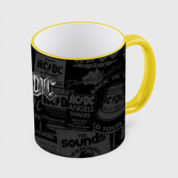 Кружка 3D AC/DC: Journalese, цвет: 3D-желтый кант