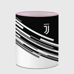 Кружка 3D FC Juventus: B&W Line, цвет: 3D-розовый кант — фото 2