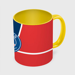 Кружка 3D FC PSG: France, цвет: 3D-белый + желтый