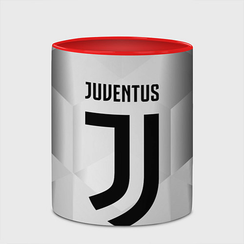 Кружка цветная FC Juventus: Silver Original / 3D-Белый + красный – фото 2
