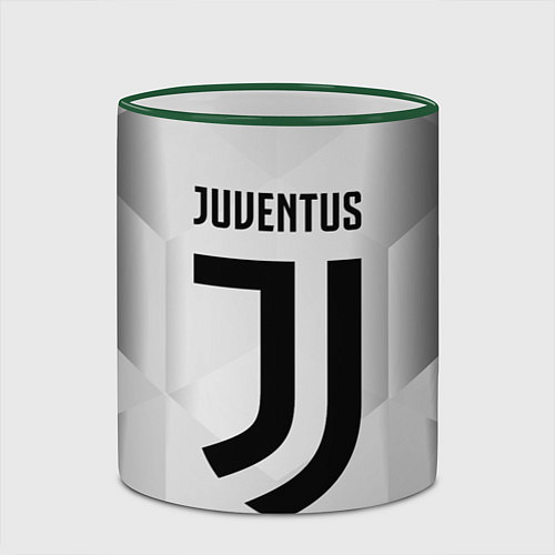 Кружка цветная FC Juventus: Silver Original / 3D-Зеленый кант – фото 2
