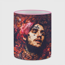 Кружка 3D Lil Peep: Cry baby, цвет: 3D-розовый кант — фото 2