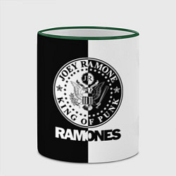 Кружка 3D Ramones B&W, цвет: 3D-зеленый кант — фото 2