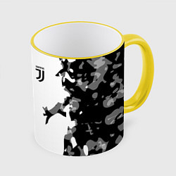 Кружка 3D FC Juventus: White Original, цвет: 3D-желтый кант