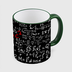 Кружка 3D E=mc2, цвет: 3D-зеленый кант