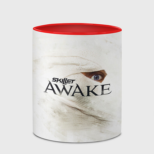 Кружка цветная Skillet: Awake / 3D-Белый + красный – фото 2