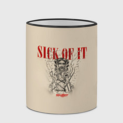 Кружка 3D Skillet: Sick of it, цвет: 3D-черный кант — фото 2