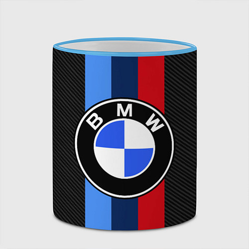 Кружка цветная BMW SPORT / 3D-Небесно-голубой кант – фото 2