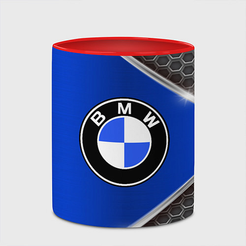 Кружка цветная BMW: Blue Metallic / 3D-Белый + красный – фото 2