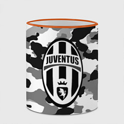 Кружка 3D FC Juventus: Camouflage, цвет: 3D-оранжевый кант — фото 2