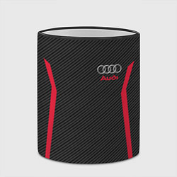 Кружка 3D Audi: Black Carbon, цвет: 3D-черный кант — фото 2