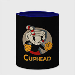 Кружка 3D Cuphead: Mugman, цвет: 3D-белый + синий — фото 2