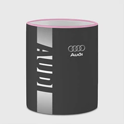 Кружка 3D Audi: Grey Sport, цвет: 3D-розовый кант — фото 2