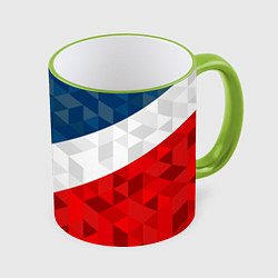 Кружка 3D Форма России, цвет: 3D-светло-зеленый кант