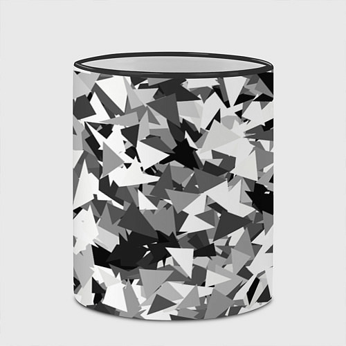 Кружка цветная Городской серый камуфляж / 3D-Черный кант – фото 2
