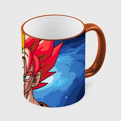 Кружка 3D Colour Goku, цвет: 3D-оранжевый кант