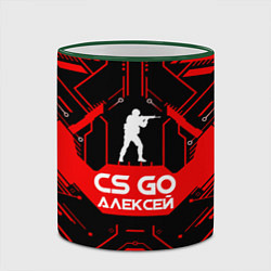 Кружка 3D CS:GO - Алексей, цвет: 3D-зеленый кант — фото 2