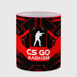 Кружка 3D CS:GO - Алексей, цвет: 3D-розовый кант — фото 2
