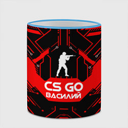 Кружка 3D CS:GO - Василий, цвет: 3D-небесно-голубой кант — фото 2