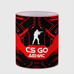 Кружка 3D CS:GO - Денис, цвет: 3D-розовый кант — фото 2