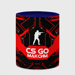 Кружка 3D CS:GO - Максим, цвет: 3D-белый + синий — фото 2