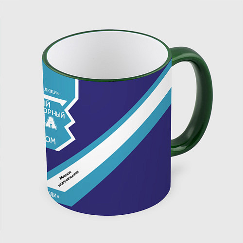 Кружка цветная Жека сладкий / 3D-Зеленый кант – фото 1