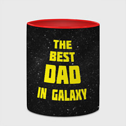 Кружка 3D The Best Dad in Galaxy, цвет: 3D-белый + красный — фото 2