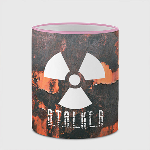 Кружка цветная S.T.A.L.K.E.R: Orange Toxic / 3D-Розовый кант – фото 2