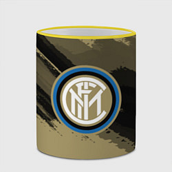 Кружка 3D FC Inter: Dark Sport, цвет: 3D-желтый кант — фото 2