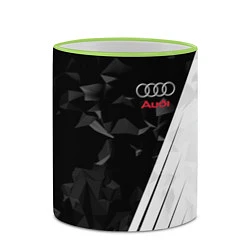 Кружка 3D Audi: Black Poly, цвет: 3D-светло-зеленый кант — фото 2
