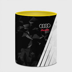 Кружка 3D Audi: Black Poly, цвет: 3D-белый + желтый — фото 2