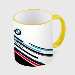 Кружка 3D BMW BRAND COLOR БМВ, цвет: 3D-желтый кант