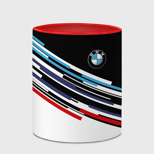 Кружка цветная BMW BRAND COLOR БМВ / 3D-Белый + красный – фото 2