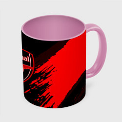 Кружка 3D Arsenal FC: Sport Fashion, цвет: 3D-белый + розовый