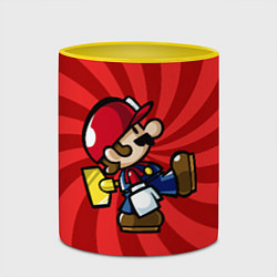 Кружка 3D Super Mario: Red Illusion, цвет: 3D-белый + желтый — фото 2