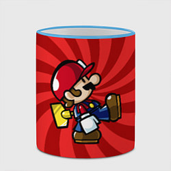 Кружка 3D Super Mario: Red Illusion, цвет: 3D-небесно-голубой кант — фото 2