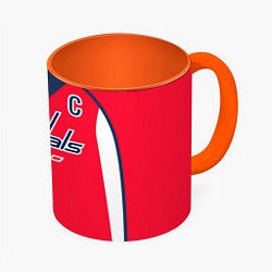 Кружка 3D Washington Capitals: Ovechkin Red, цвет: 3D-белый + оранжевый